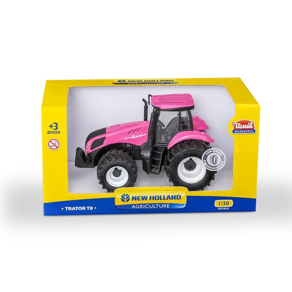 Brinquedo Trator New Holland T8 Agriculture Rosa - Usual Brinquedo Trator New Holland T8 Agriculture Rosa - Usual